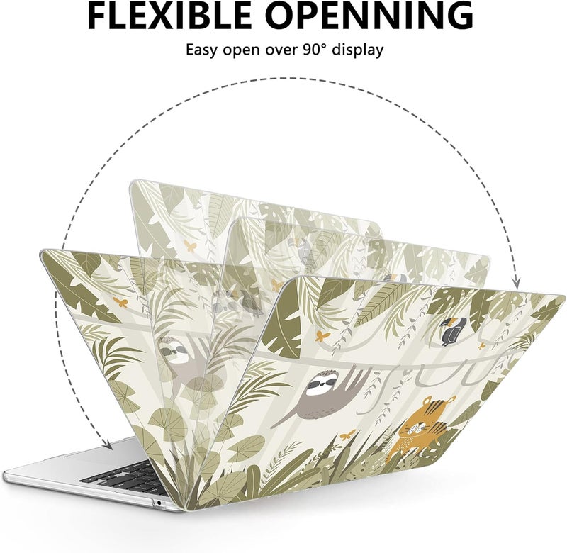 AKIT Compatible with MacBook Air 13 inch Case 2026 2025 2024-2022 M4 M3 M2 A3240 A3113 A2681, Unique Hard Shell Laptop Case+Screen Protector+Keyboard Cover for MacBook Air 13.6 inch, Tropical Forest - Image 5